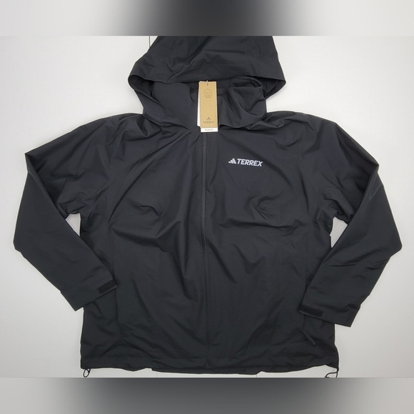 adidas MT RR Jacket PLU Black Women's Size 2X HN5490 Hiking Senderismo New - Picture 1 of 13